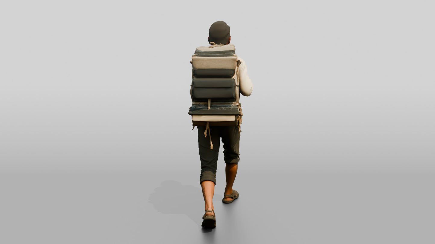 Southeast Asian Male Walking