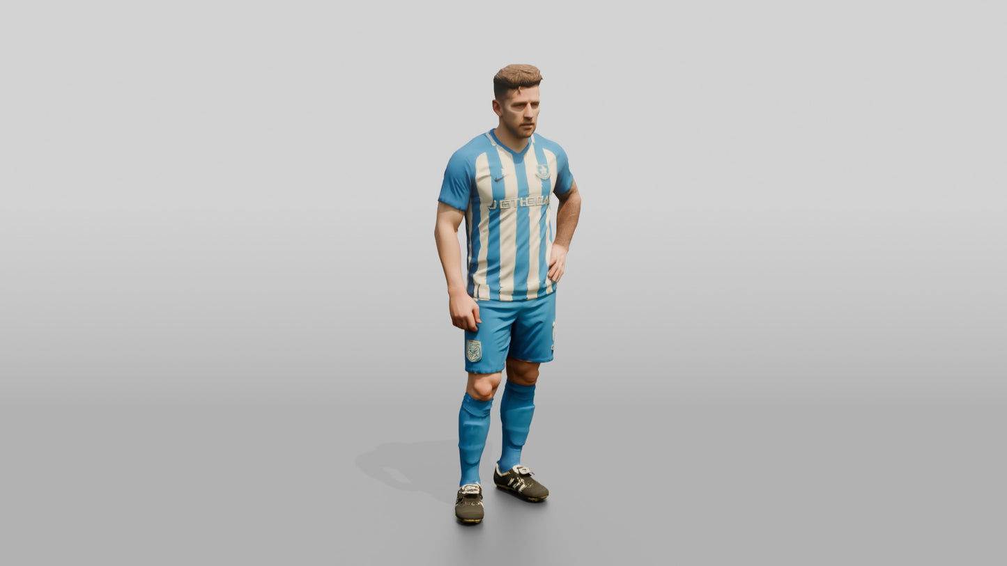 Soccer Player at Free Kick Setup
