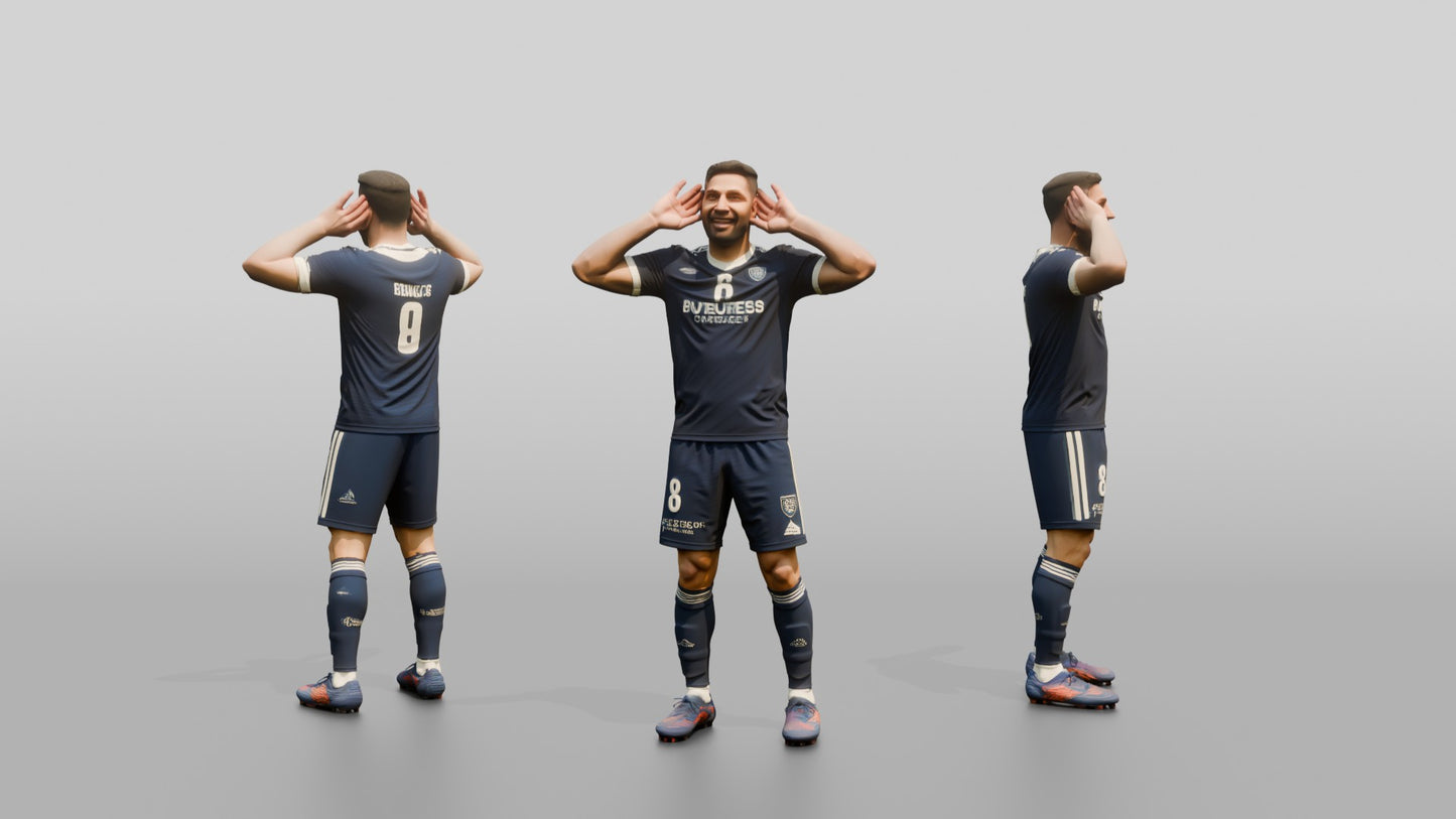 Soccer Player Penalty Kick Stance