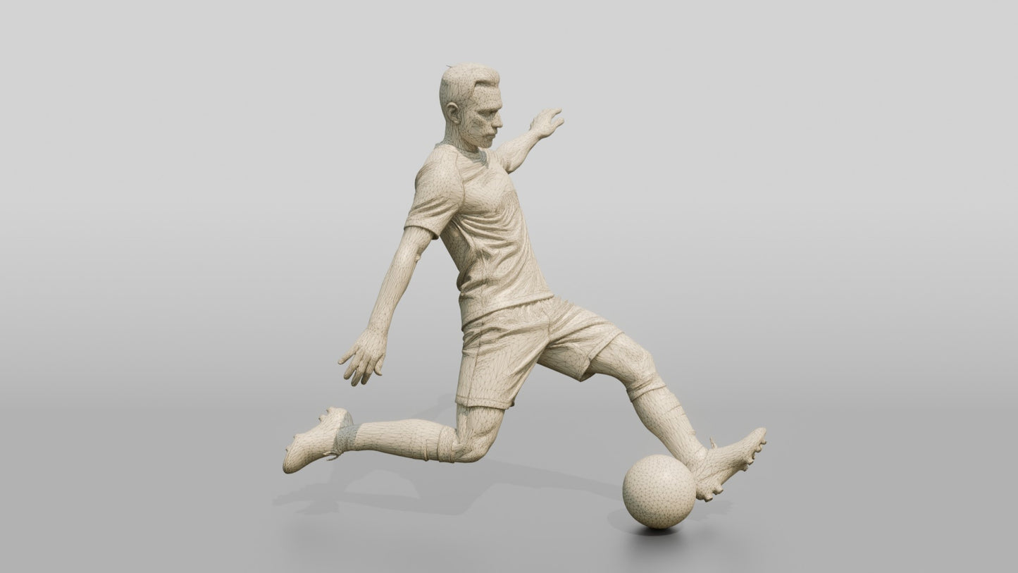 Soccer Player Corner Kick Stance