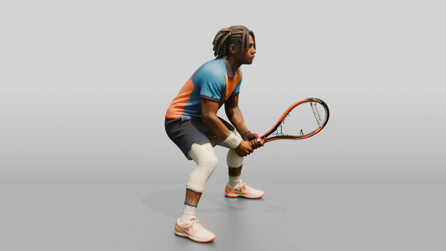 Male Tennis Player Ready to Return a Serve