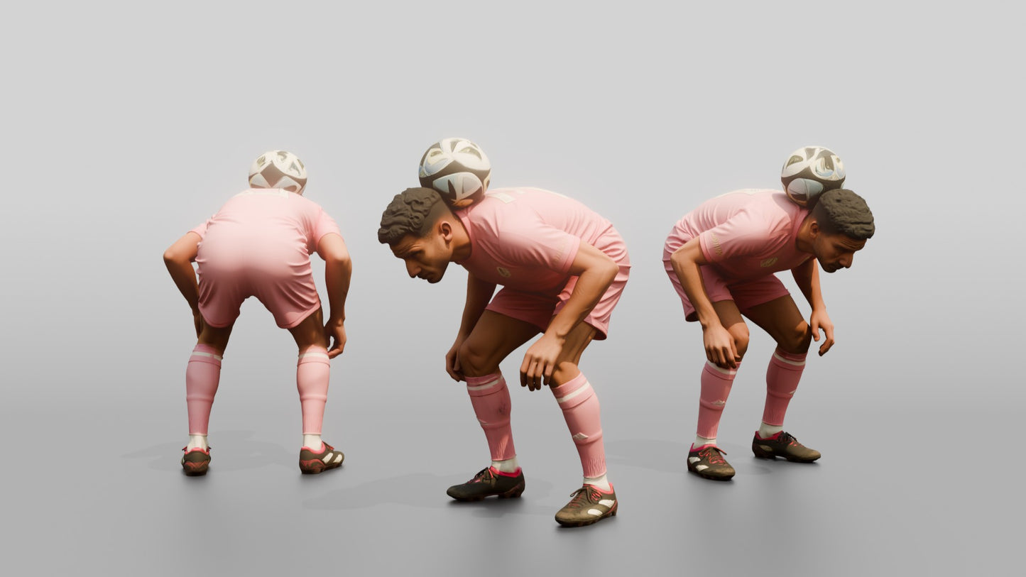 Soccer Player Balancing Ball on Neck