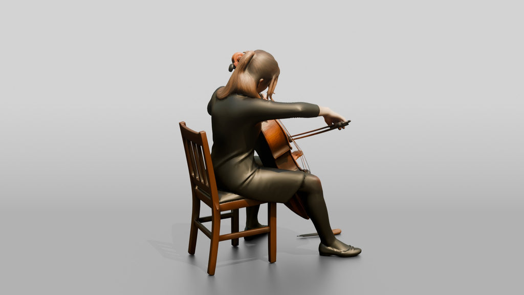 Cellist Playing Seated