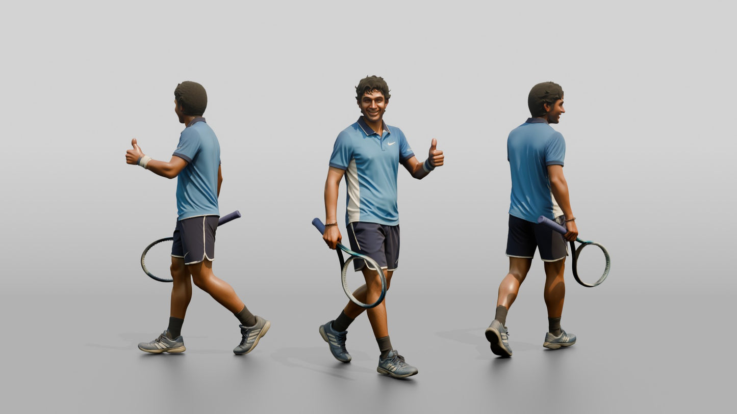Male Tennis Player Giving a Thumbs-Up