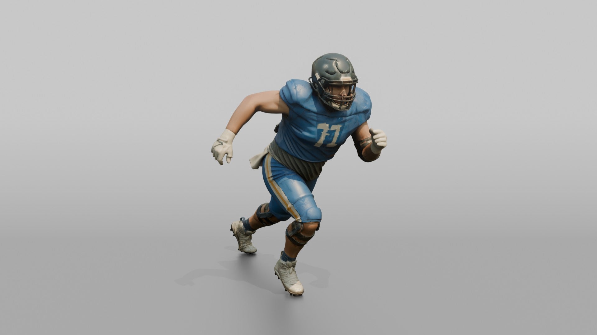 Offensive Lineman Pulling on a Sweep Play