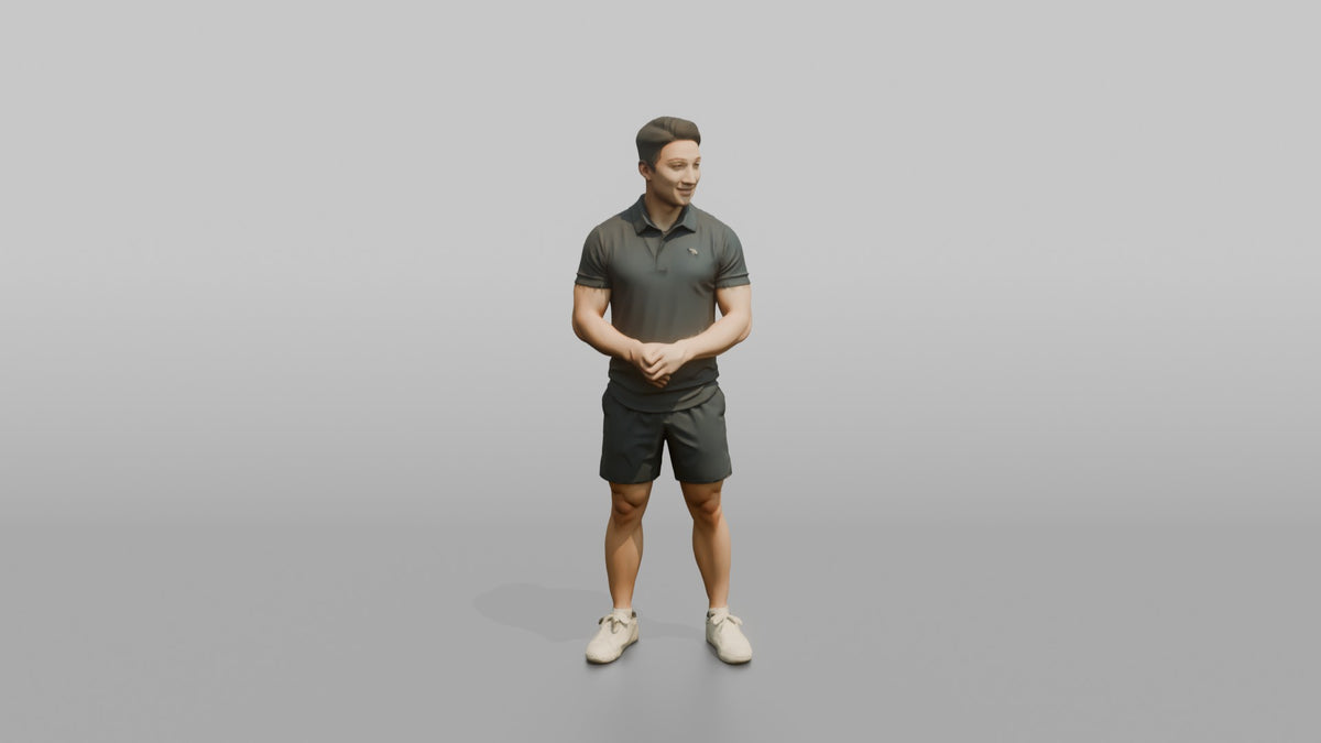 Fitness Influencer Man Standing At A Three-quarter Angle - 3D character model