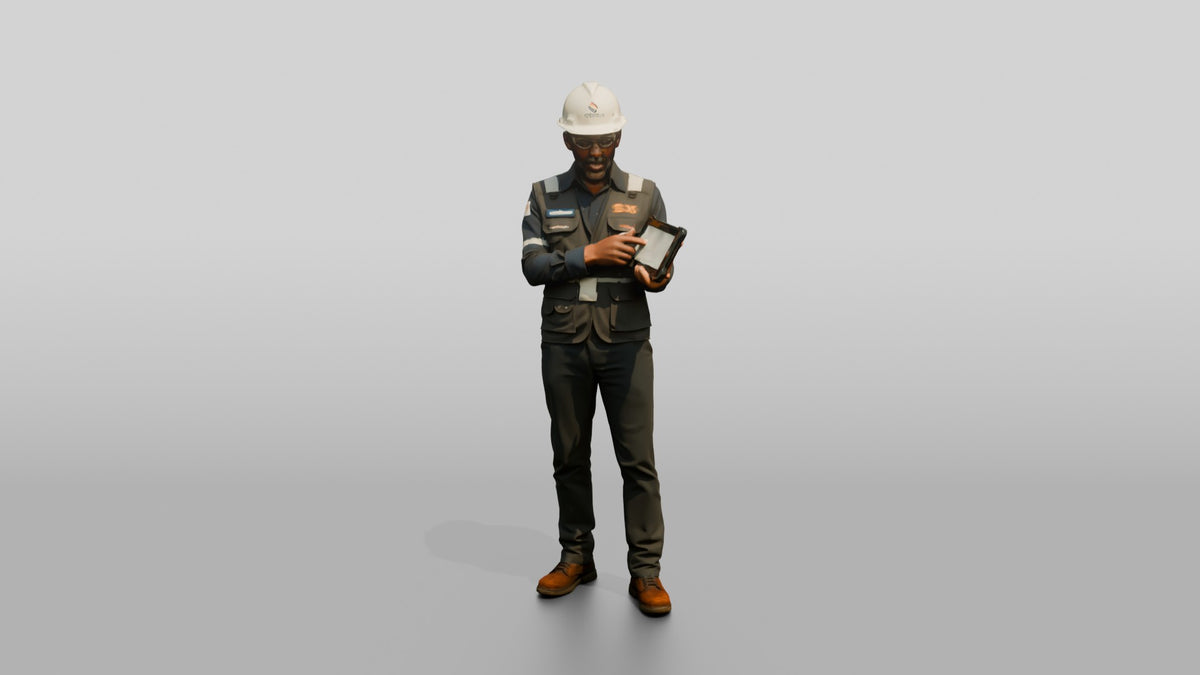 Construction Worker Man 94 - 3D character model, view 5