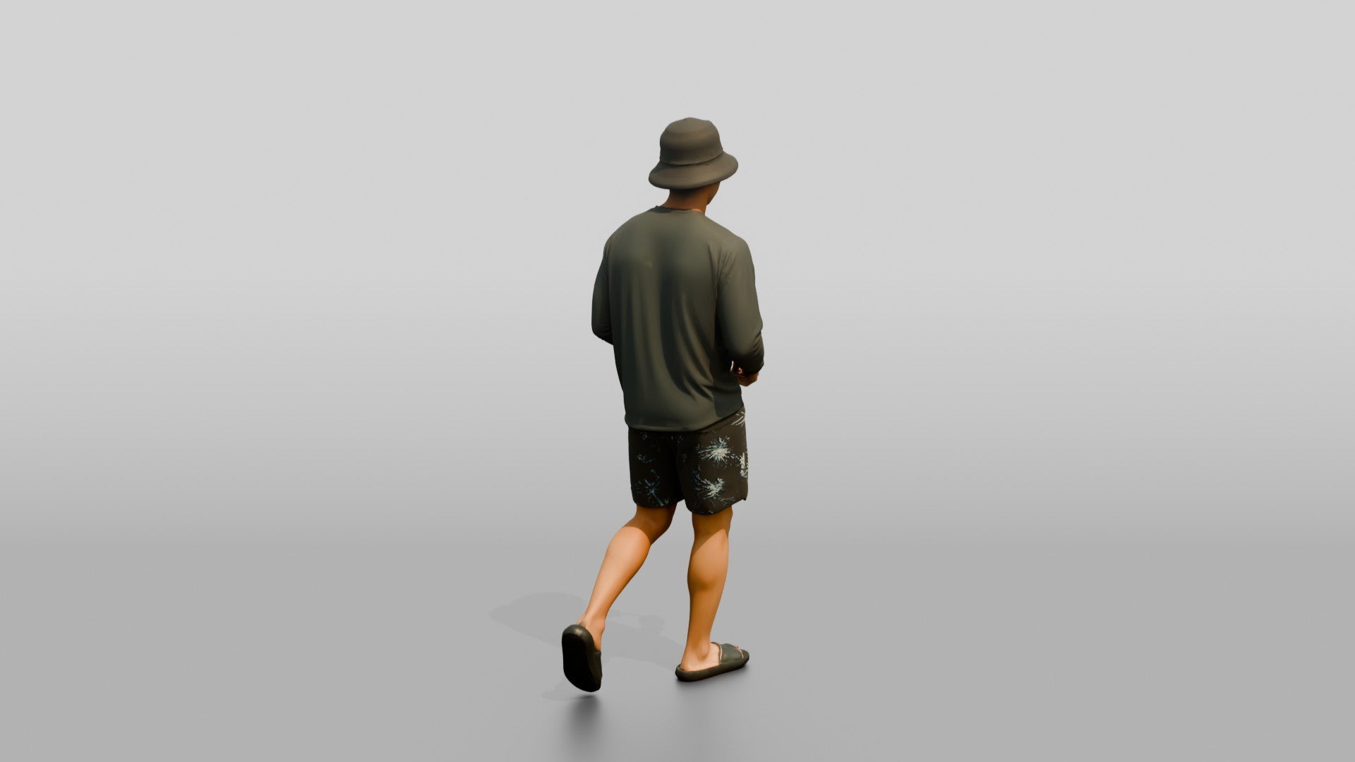 Man Loosening Drawstring on Boardshorts