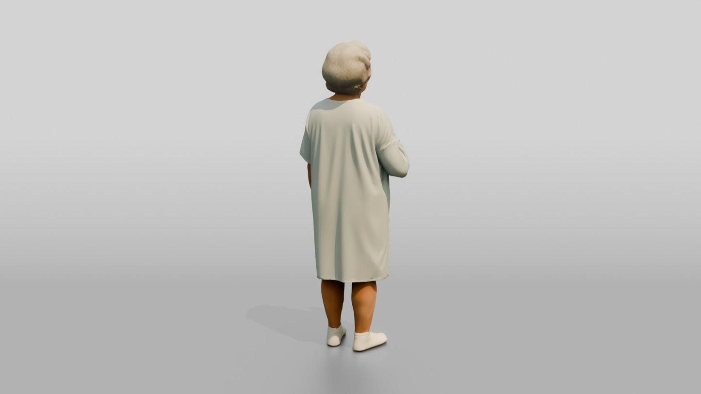 Elderly Woman Patient with Arm in a Sling
