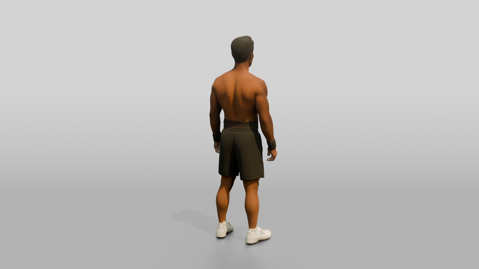 Man with Wrist Wraps and Chalk