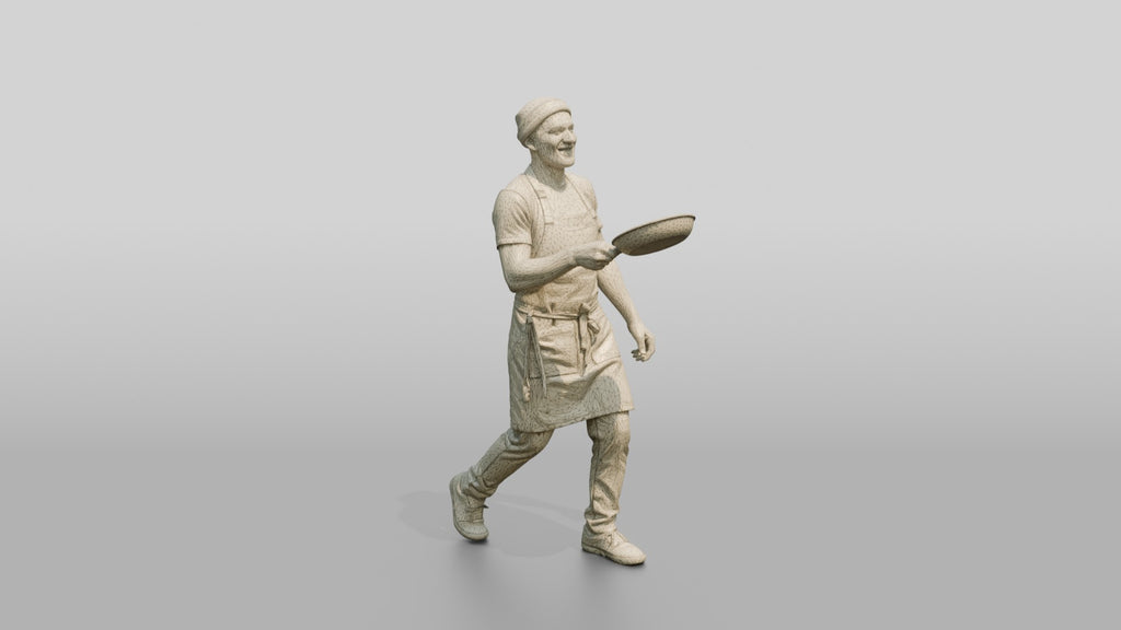 Line Cook Flipping a Pancake