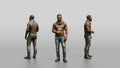 Muscular African Man Laughing in Distressed Jeans