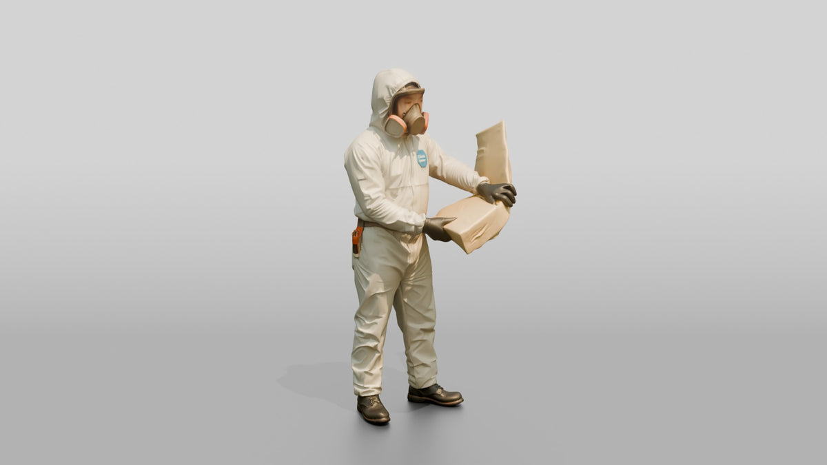 Construction Worker Man 20 - 3D character model, view 1
