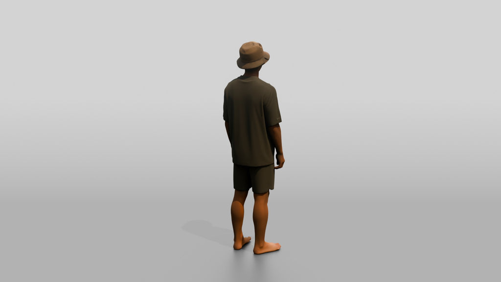 Man Turning to Show Outfit Profile