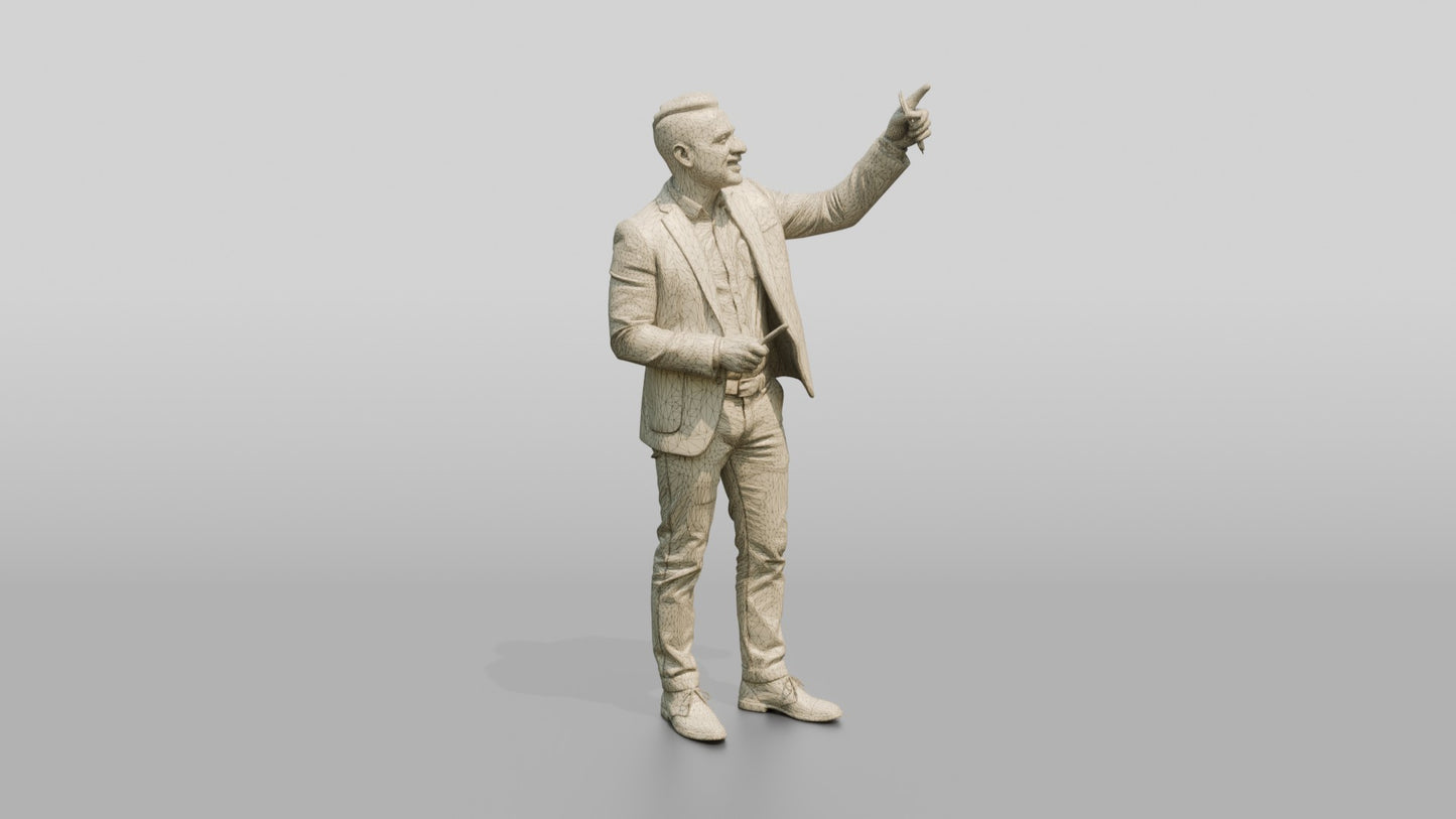 Businessman Pointing Upward