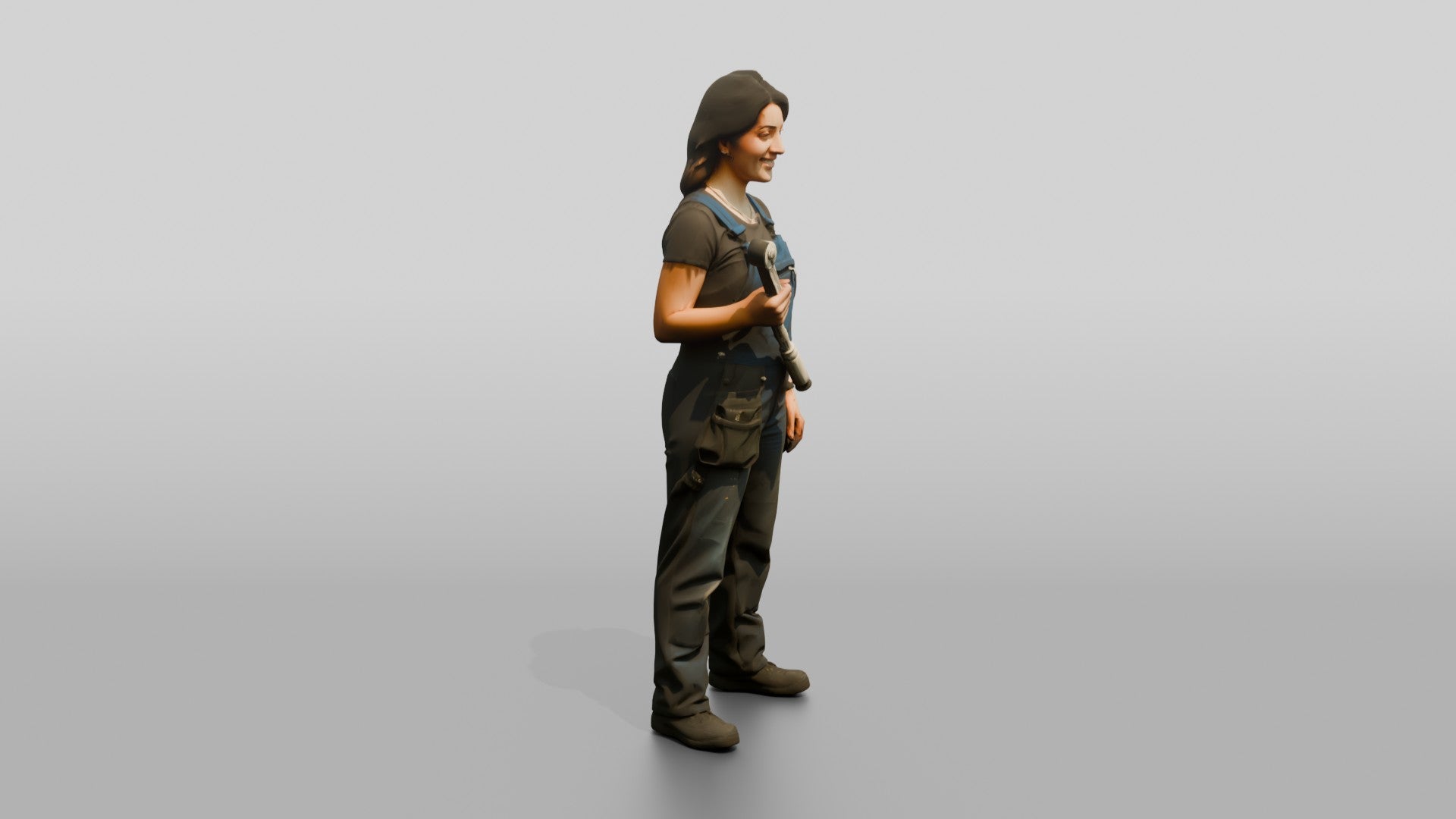Mechanic Holding a Torque Wrench
