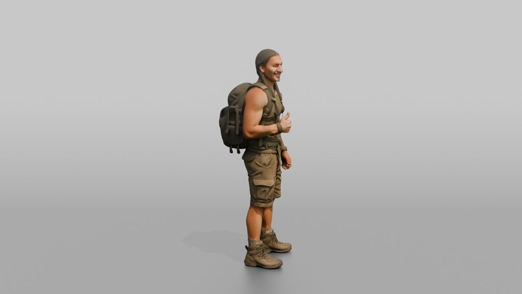 Hiker Giving a Thumbs-Up