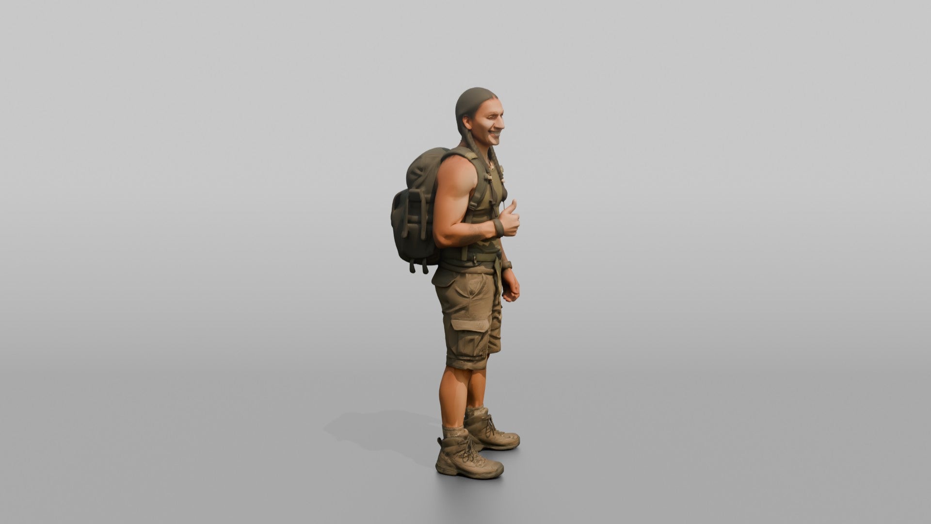 Hiker Giving a Thumbs-Up