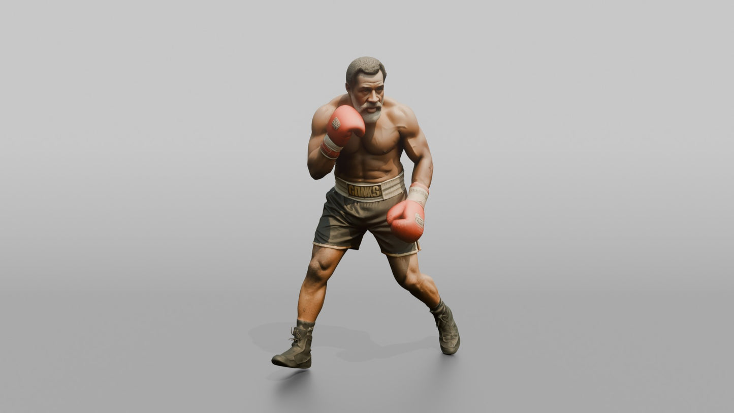 Boxer Resetting Stance with Shuffle Step