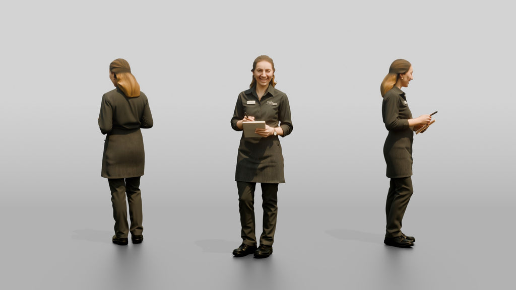 Server Holding an Order Pad