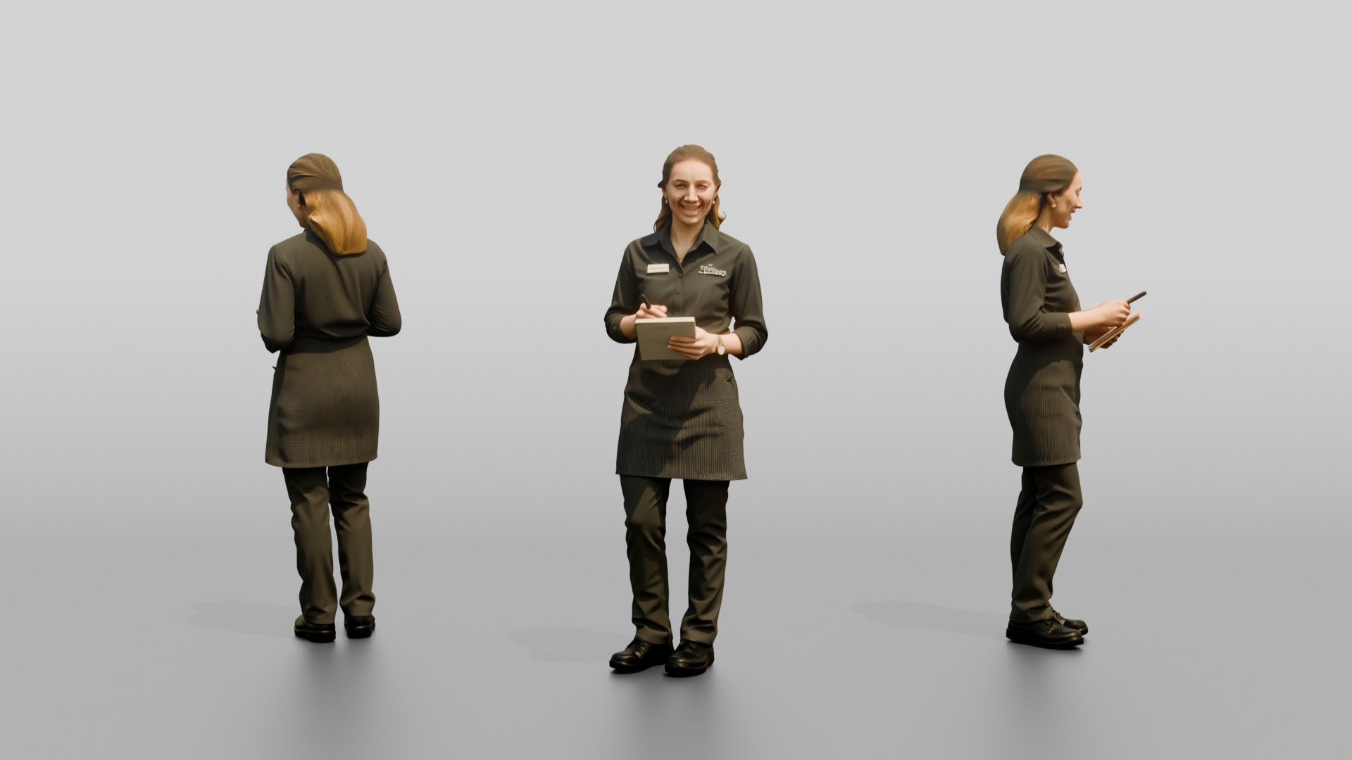 Server Holding an Order Pad