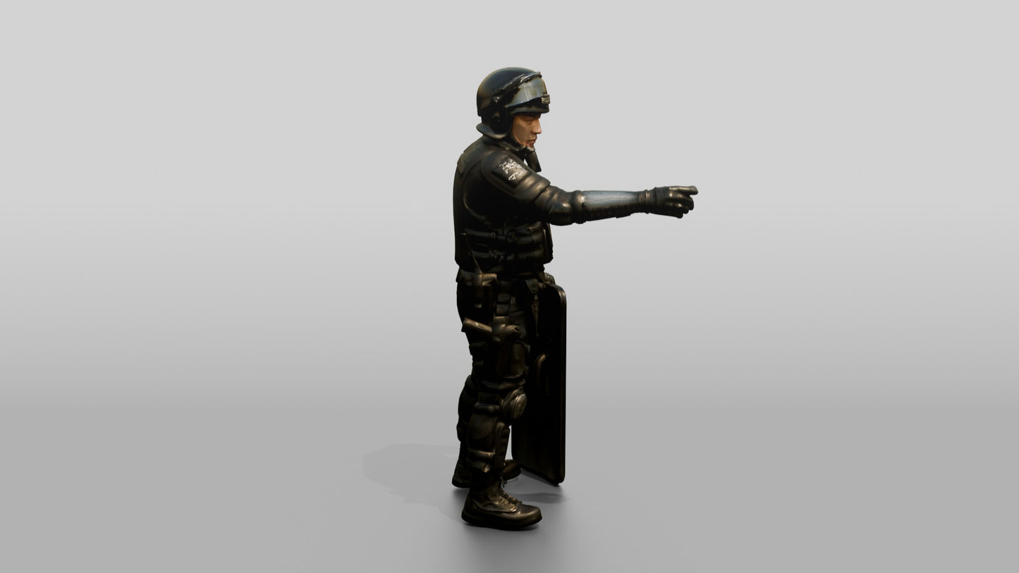 Riot Police Officer with Shield
