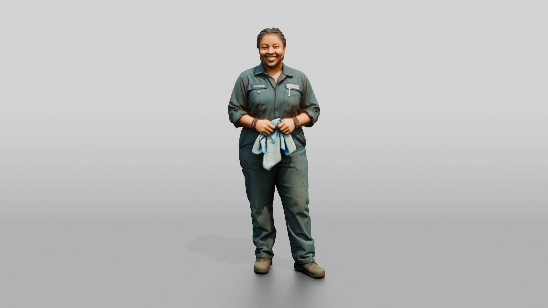 Mechanic Holding a Shop Towel