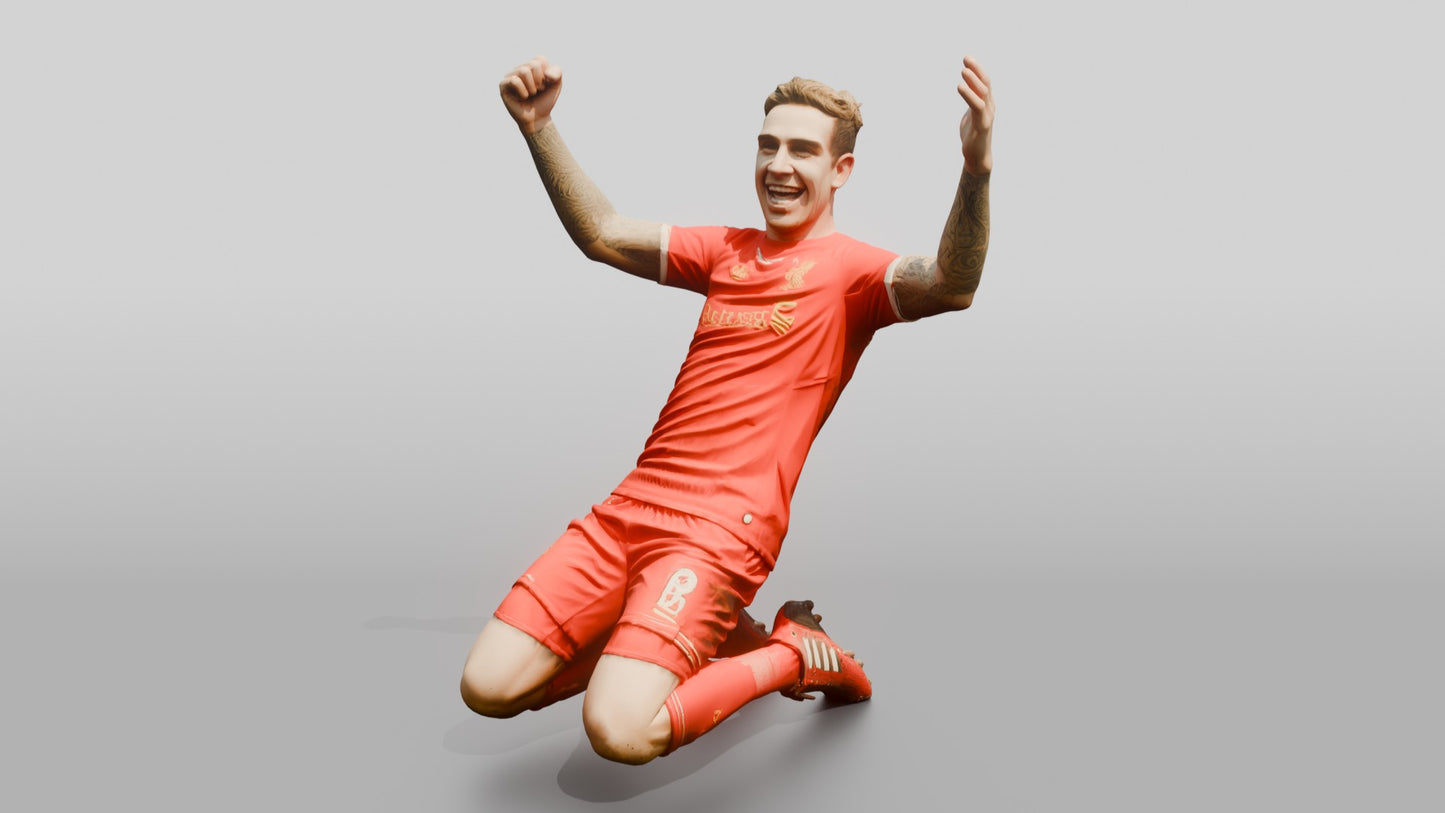 Soccer Player Knee Slide Celebration