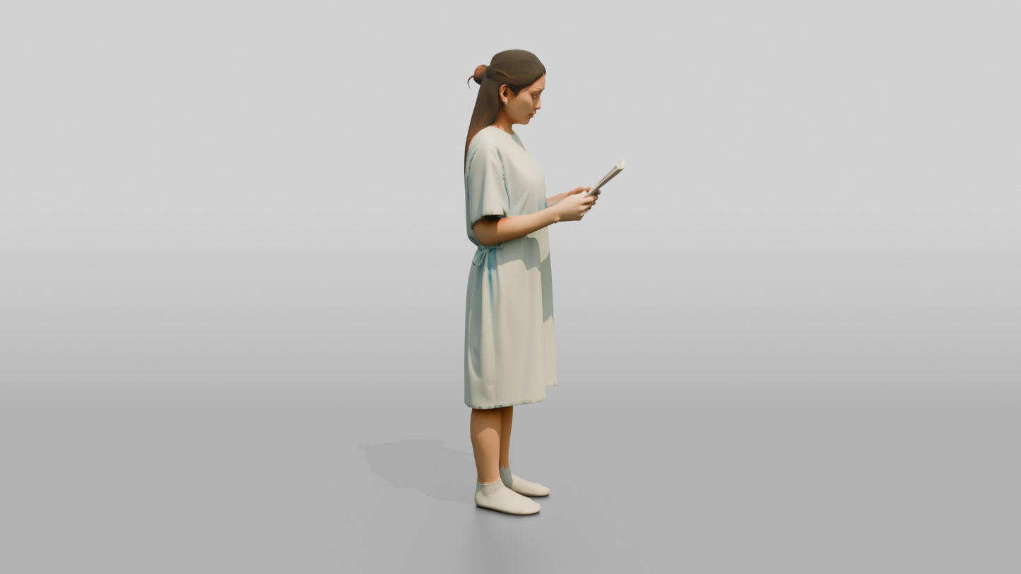 Woman Patient Reading a Letter