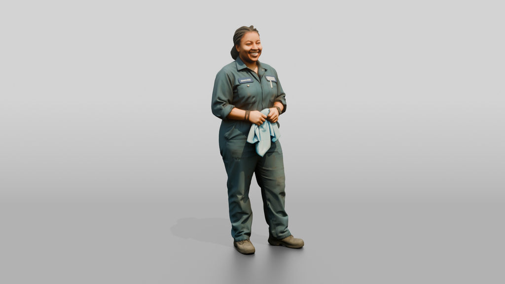 Mechanic Holding a Shop Towel