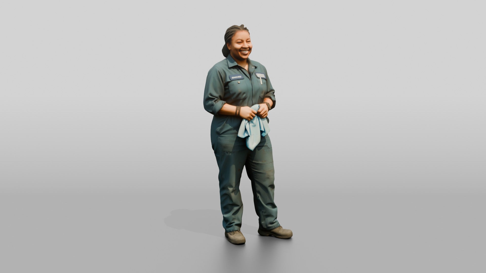 Mechanic Holding a Shop Towel