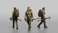 Trekker Carrying Trekking Poles While Walking