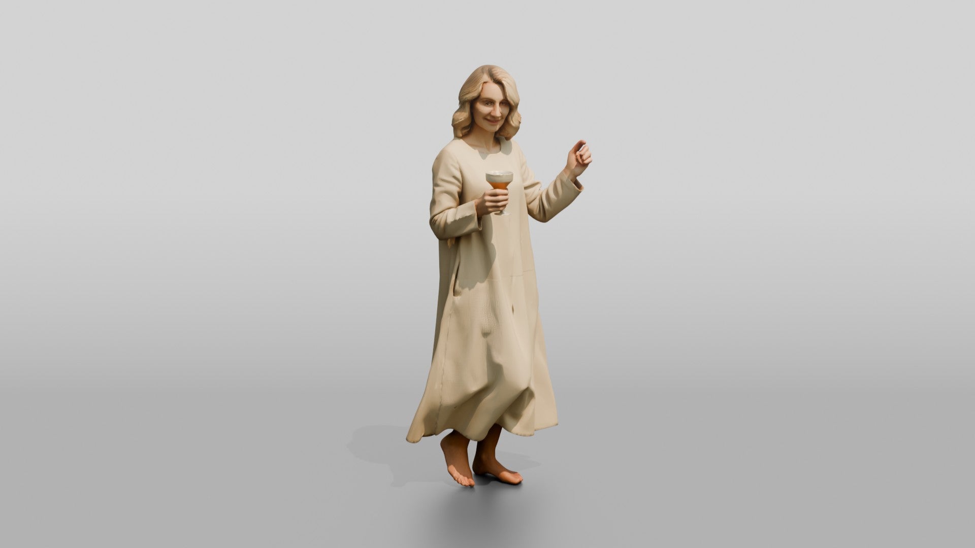 Blonde Woman with a Cocktail