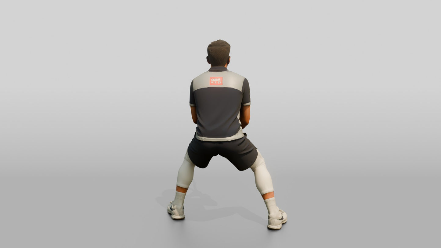 Male Tennis Player Leaning In with Focus