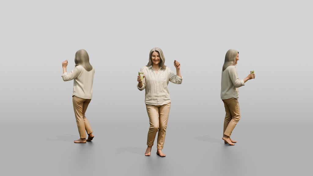 Woman Dancing with Cocktails