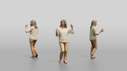 Woman Dancing with Cocktails