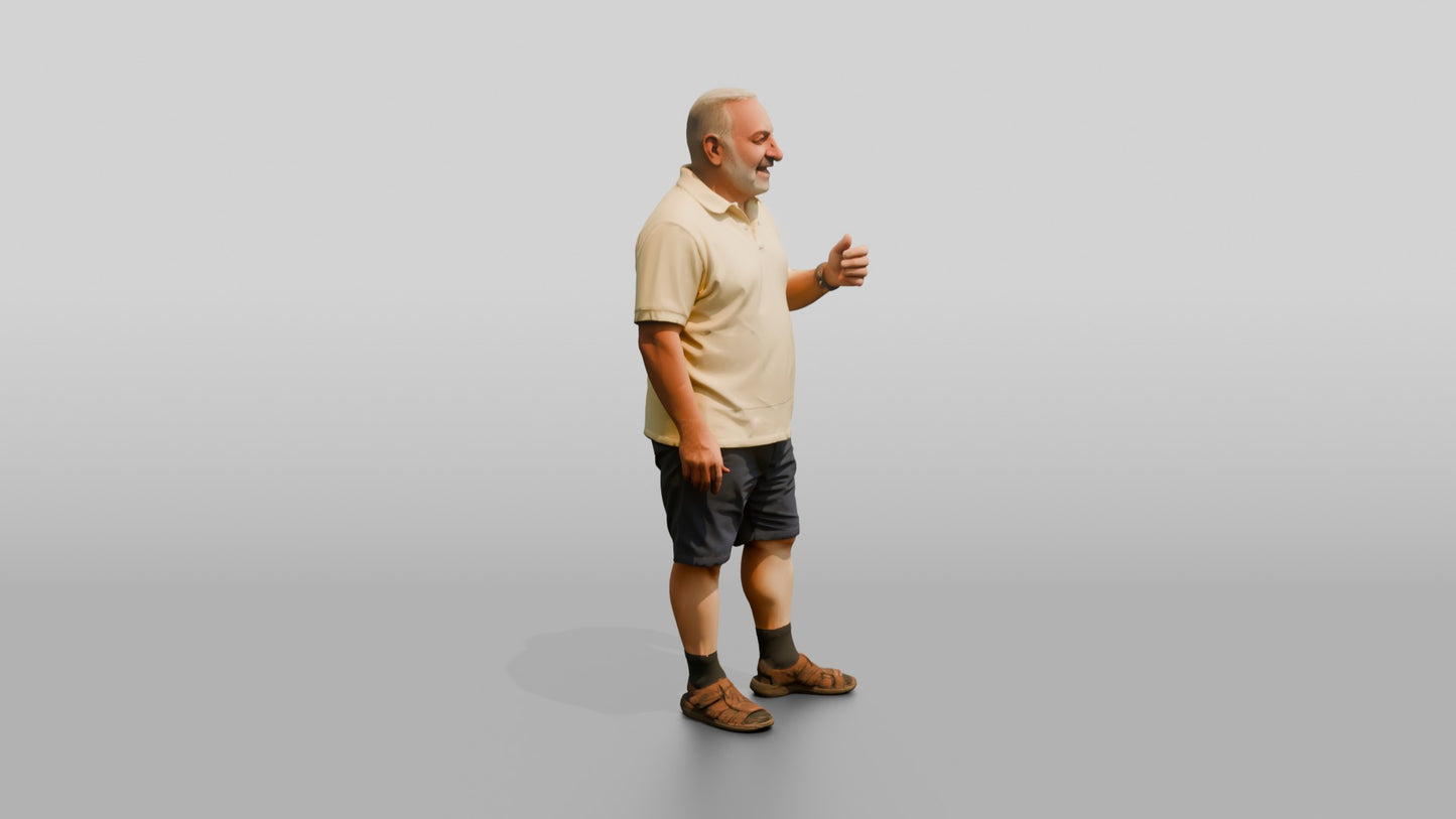 Plus-Size Maltese Man Laughing and Talking
