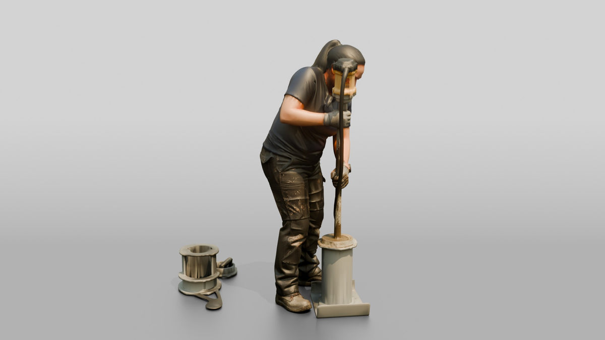 Construction Worker Woman 69 - 3D character model, view 1