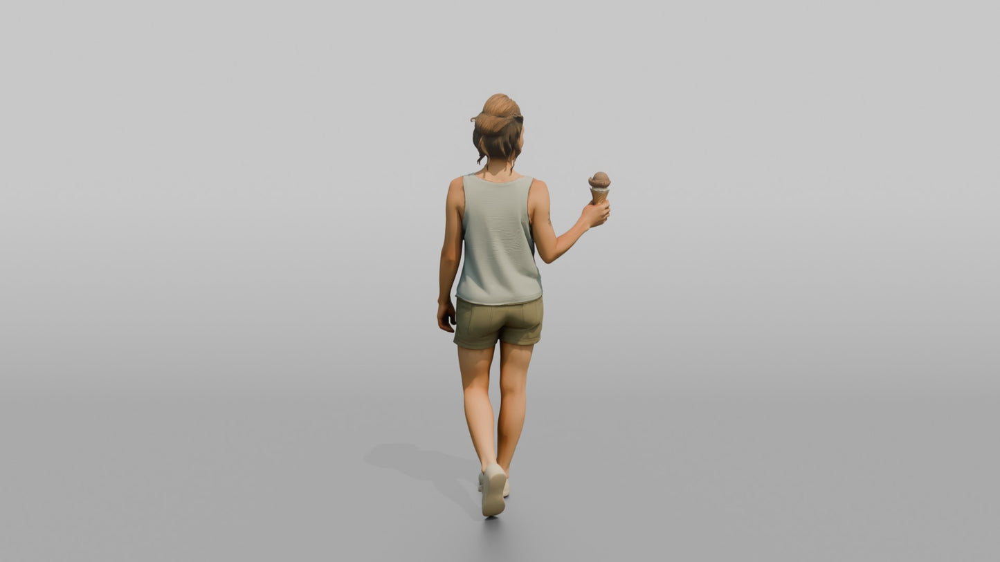 Vacationer Wearing Light Summer Tank And Shorts