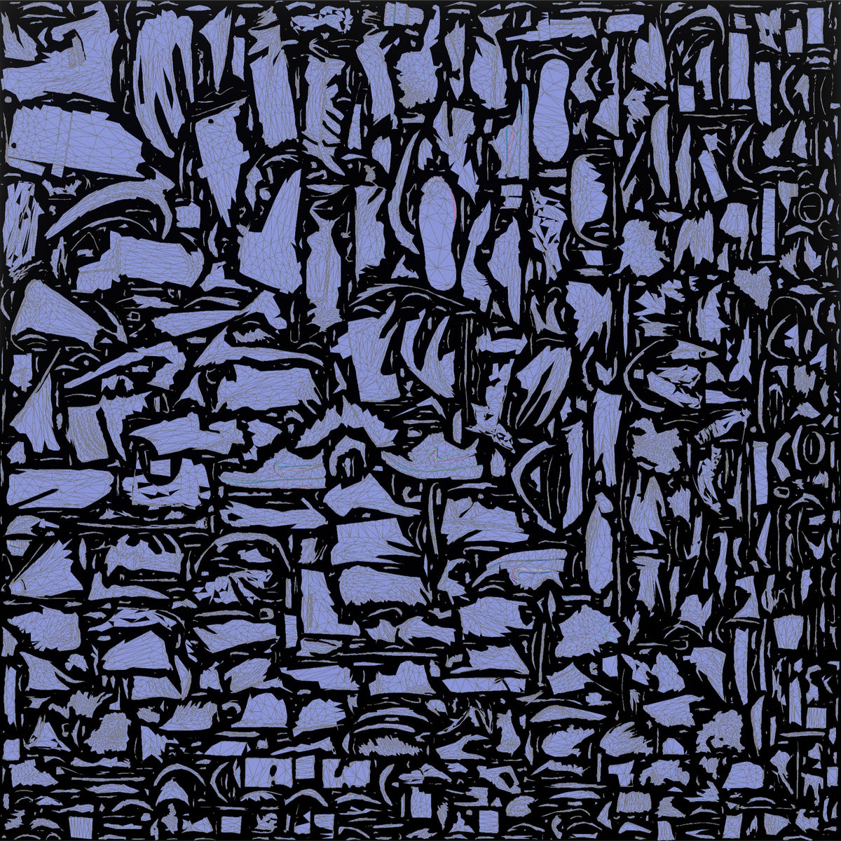 Young Black Man Walking and Looking at Phone with Duffel Bag - UV layout, normal map