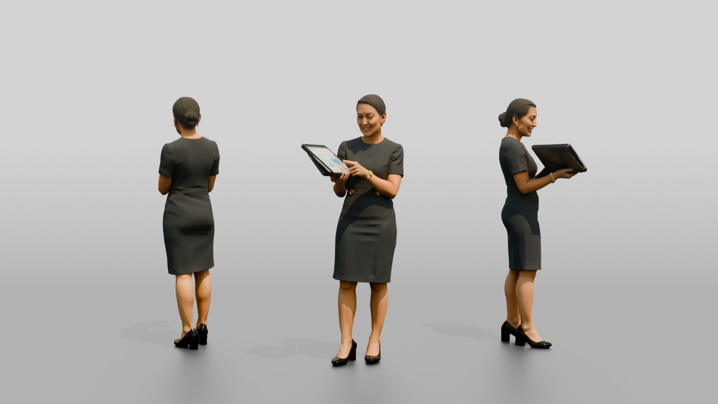 Businesswoman Presenting a Chart on a Laptop