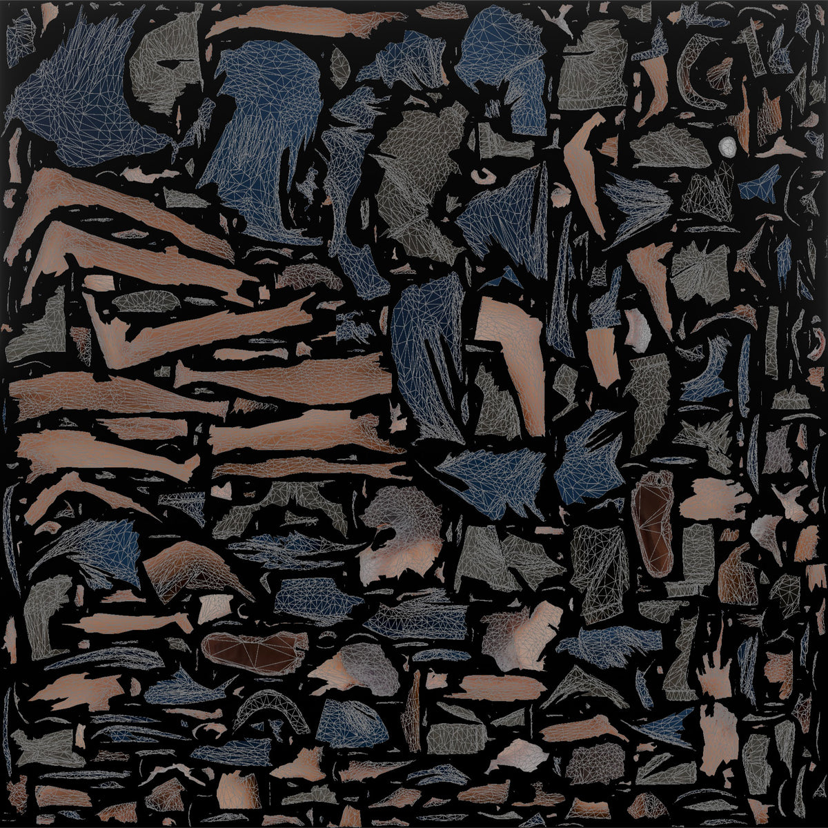 Physique Model Man Standing In A Confident Wide Stance, Hands On Hips - UV layout, base color map