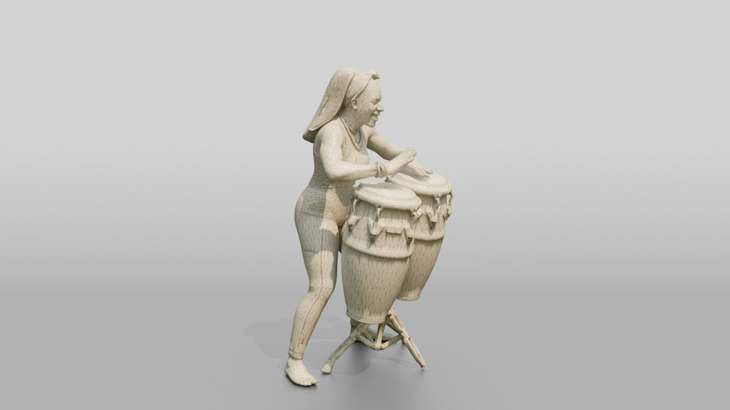 Percussionist Playing Conga Drums