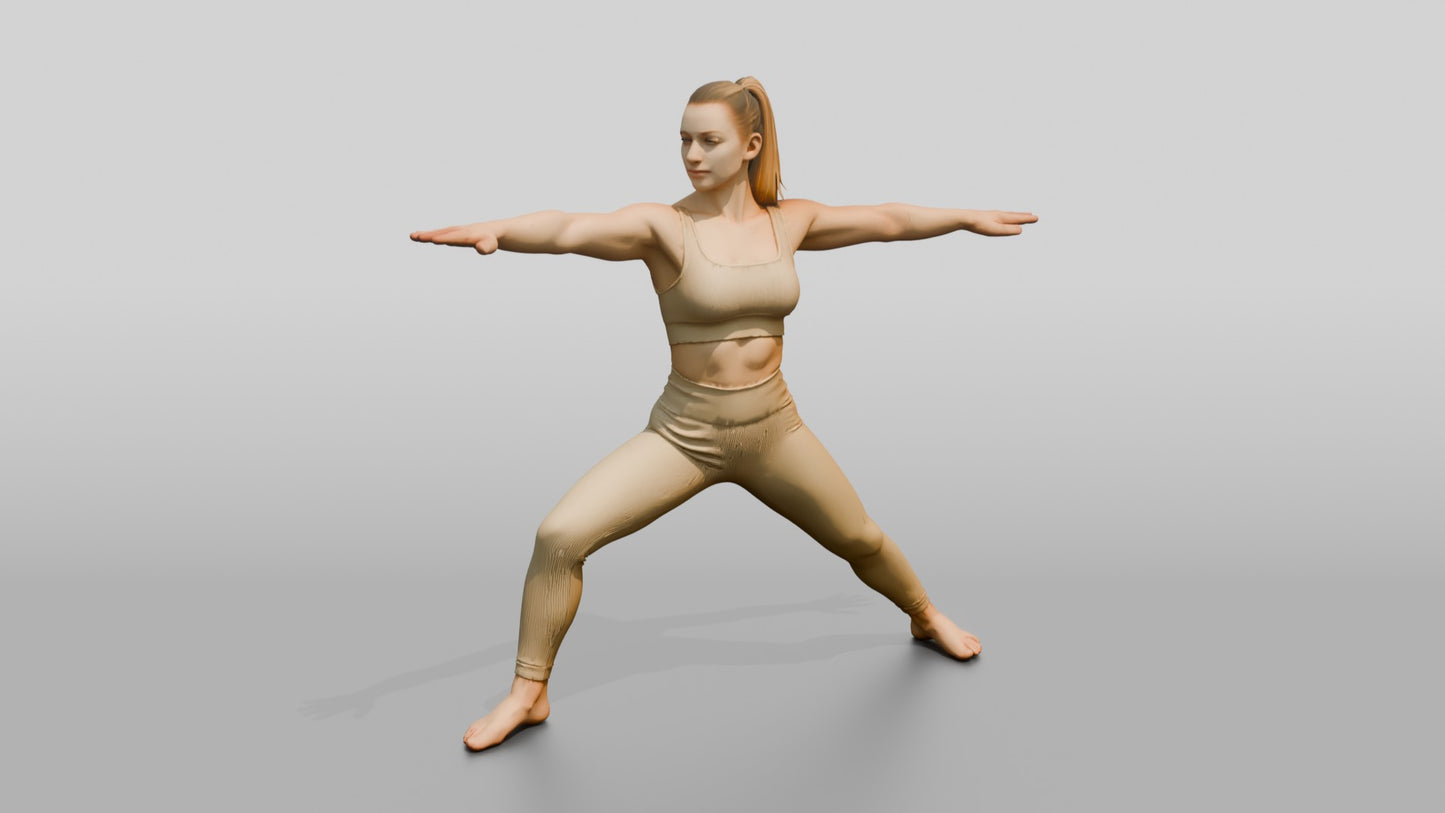 Warrior II Pose Woman