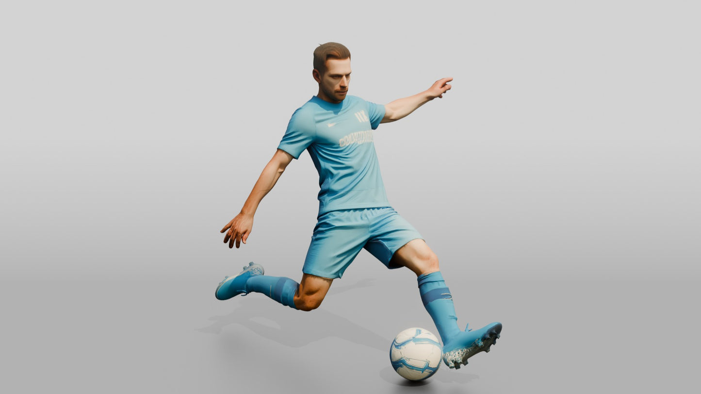 Soccer Player Corner Kick Stance