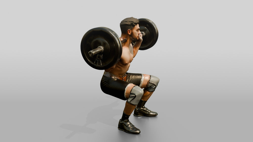 Young Man in Deep Squat