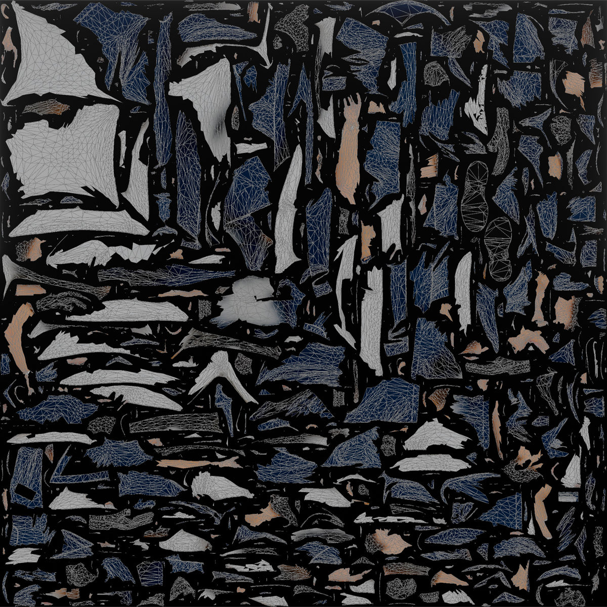 Housekeeping Staff Woman Carrying A Stack Of Pillows - UV layout, base color map