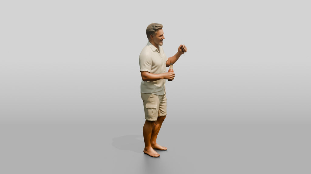 Older Man Dancing with a Beer