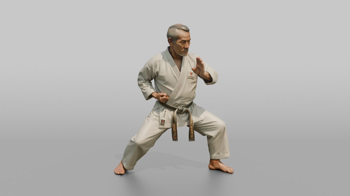Karate Master Knife-Hand Block
