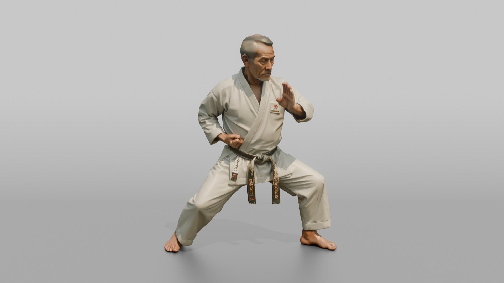 Karate Master Knife-Hand Block